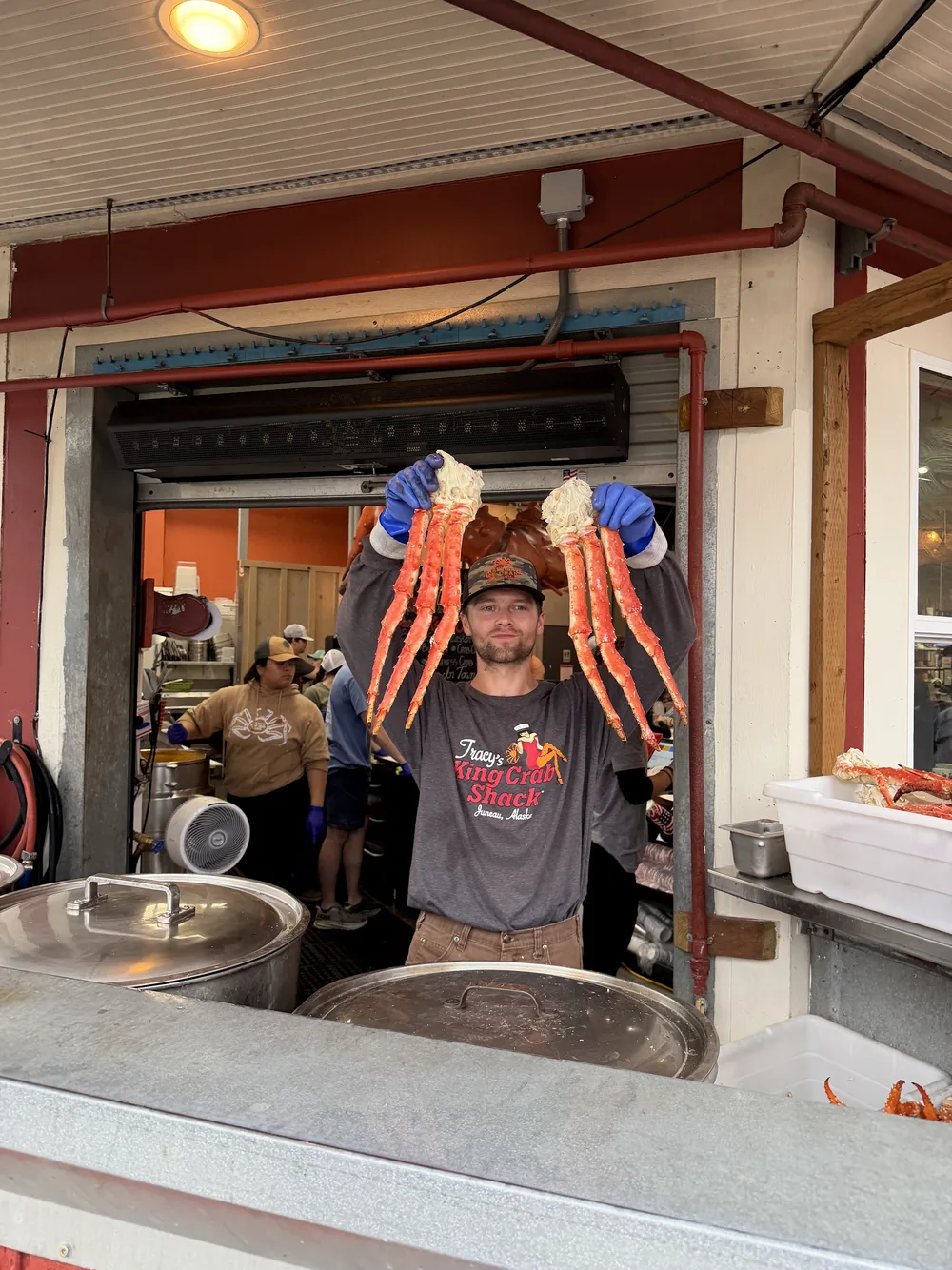 Pernas de king crab no Tracy's King Crab Shack